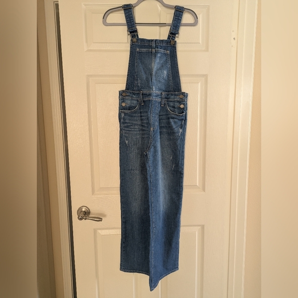 PAIGE Blue Denim Wide-Leg Women's Overalls - Picture 3 of 14
